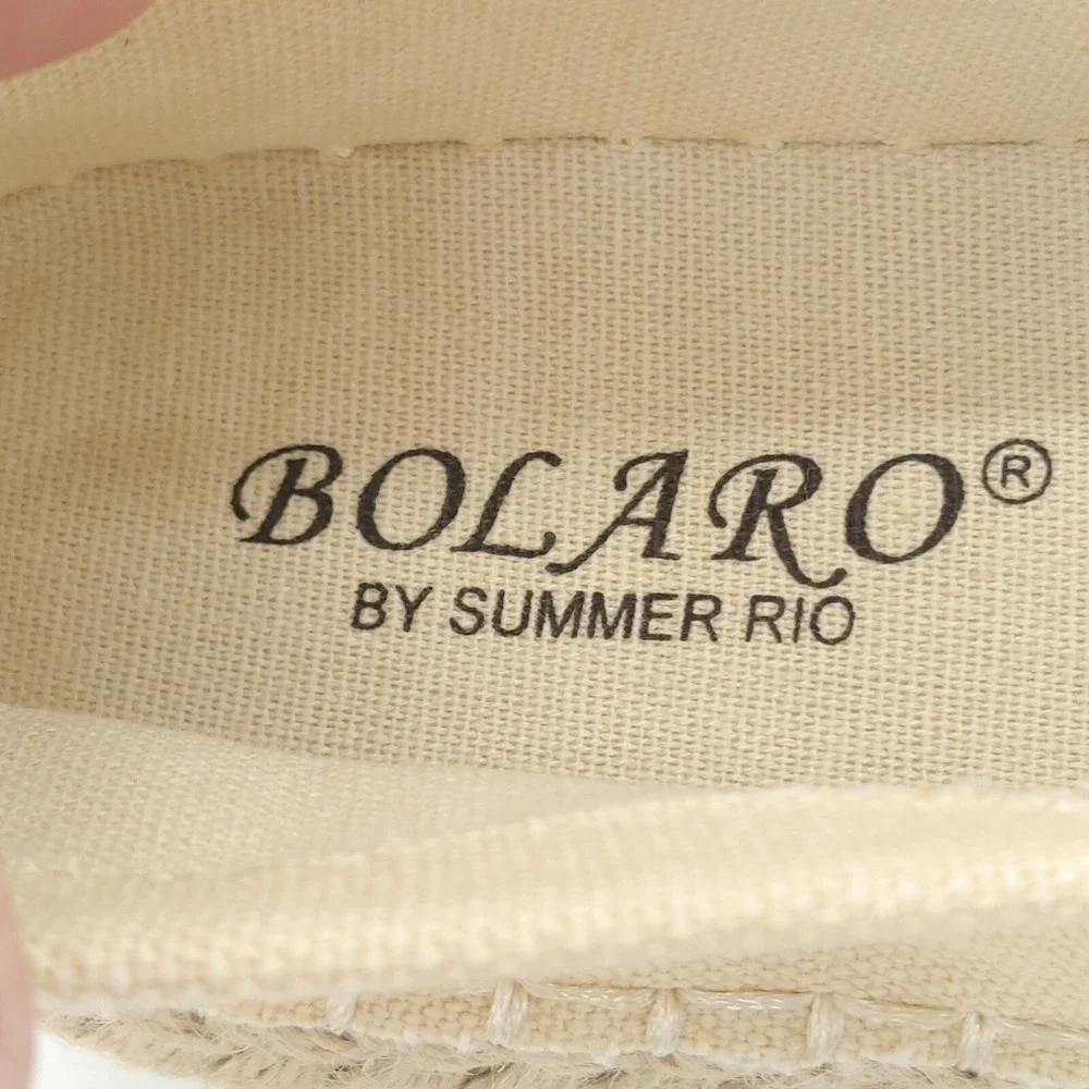 Bolaro By Summer Rio Shoes Womens Espadrille Flat Natural Embroidered 6
